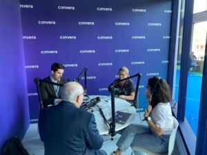Money 20/20 Europe 2023 4 Recording the Convera podcast