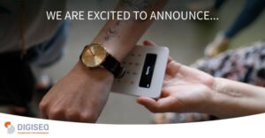 Image of using a watch to make a payment on a card machine
