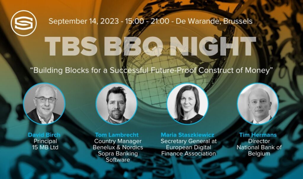 Image of David Birch and other panellists taking part in the chat on Building Blocks for a successful future proof construct of money