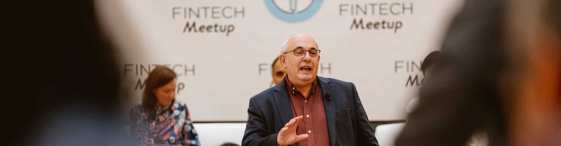 Dave presenting at Fintech Meetup 2024