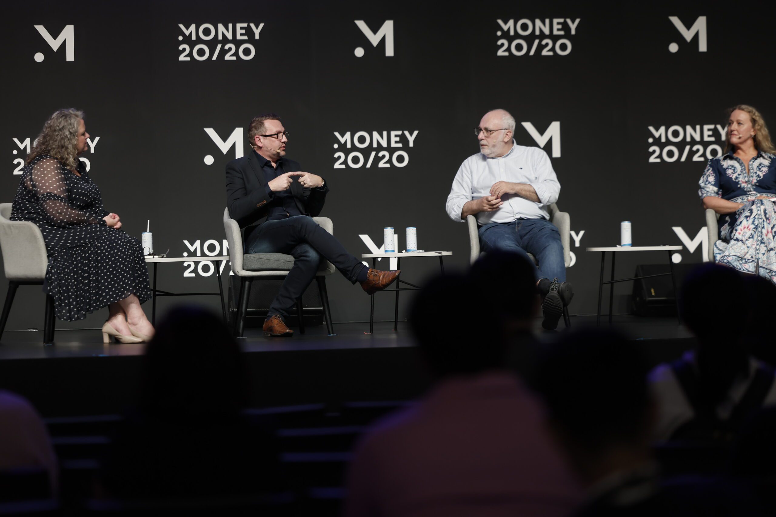 David on stage with fellow panellists